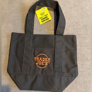 Trader Joe's Black Halloween Mini Tote Bag